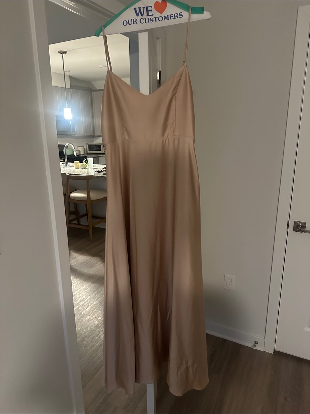 Show Me Your MuMu Champagne Bias-Cut Satin Maxi Dress